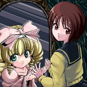 Rating: Safe Score: 0 Tags: 2girls :o blonde_hair bow brown_hair drill_hair hina_ichigo hinaichigo image kashiwaba_tomoe long_sleeves looking_at_viewer multiple_girls oekaki pink_bow red_eyes sailor_collar school_uniform serafuku short_hair solo twin_drills upper_body User: admin