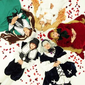 Rating: Safe Score: 0 Tags: 4girls blonde_hair brown_hair closed_eyes dress flower hands_clasped hat holding_hands lolita_fashion long_hair long_sleeves multiple_cosplay multiple_girls own_hands_together petals rose rose_petals shinku siblings silver_hair suiseiseki tagme twins User: admin