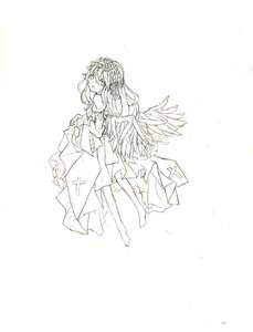 Rating: Safe Score: 0 Tags: 1girl bare_shoulders barefoot dress flower full_body greyscale image long_hair monochrome solo suigintou wings User: admin