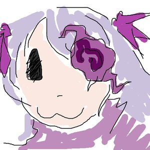 Rating: Safe Score: 0 Tags: barasuishou face image purple_background solo white_outline User: admin