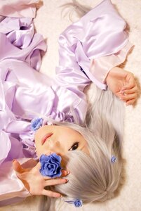 Rating: Safe Score: 0 Tags: 1girl barasuishou blue_flower blue_rose flower hair_ornament hands lips long_hair rose smile solo User: admin