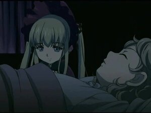 Rating: Safe Score: 0 Tags: 2girls bangs blonde_hair closed_eyes curtains dark expressionless image long_hair multiple_girls profile sarah shinku sleeping solo User: admin