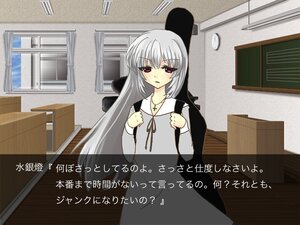 Rating: Safe Score: 0 Tags: 1girl black_ribbon blush dress fake_screenshot image indoors jewelry long_hair long_sleeves looking_at_viewer red_eyes ribbon solo suigintou text_focus User: admin