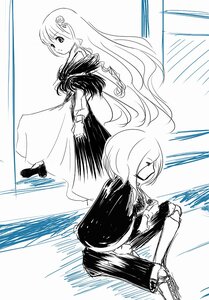 Rating: Safe Score: 0 Tags: 2girls beads cape comic dress emphasis_lines enju_maiden gradient_hair greyscale hair_ornament hijiri_byakuren keikoutou layered_dress long_hair long_sleeves monochrome multicolored_hair multiple_girls pair scroll shinabeni short_hair wide_sleeves User: admin