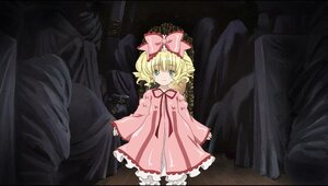 Rating: Safe Score: 0 Tags: 1girl bed blonde_hair bow dress frills green_eyes hair_bow hina_ichigo hinaichigo image long_sleeves looking_at_viewer pink_bow pink_dress short_hair smile solo standing wavy_hair User: admin