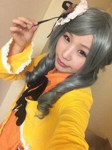 Rating: Safe Score: 0 Tags: 1girl black_eyes black_hair drill_hair hair_ornament hair_over_shoulder kanaria lips lipstick long_hair makeup nail_polish photo ringlets smile solo twin_drills User: admin