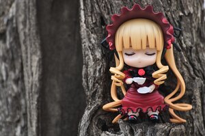 Rating: Safe Score: 0 Tags: 1girl blonde_hair bonnet bow chibi closed_eyes doll dress drill_hair flower long_hair rose shinku sitting solo User: admin