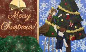 Rating: Safe Score: 0 Tags: 1boy 1girl brother_and_sister brown_hair christmas christmas_ornaments christmas_tree gift hat image merry_christmas pair santa_costume santa_hat siblings snow souseiseki suiseiseki twins User: admin