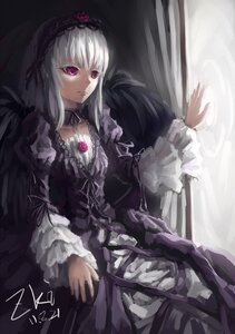 Rating: Safe Score: 0 Tags: 1girl bad_id bad_pixiv_id black_dress dress flower frilled_sleeves frills gothic_lolita hairband highres image lolita_fashion long_hair long_sleeves pink_eyes purple_eyes rose rozen_maiden silver_hair solo suigintou tuzki wings User: admin