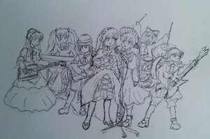 Rating: Safe Score: 0 Tags: 6+girls akemi_homura dress gun hair_ornament hat image kaname_madoka long_hair miki_sayaka monochrome multiple multiple_girls rifle sakura_kyouko short_hair sketch tagme twintails weapon User: admin