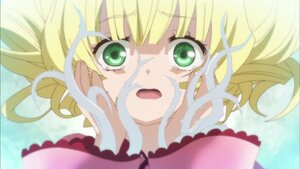 Rating: Safe Score: 0 Tags: 1girl blonde_hair frills green_eyes hinaichigo image looking_at_viewer mizuhashi_parsee open_mouth short_hair solo tears User: admin