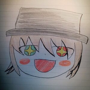 Rating: Safe Score: 0 Tags: 1girl eyebrows_visible_through_hair fang grey_hair image looking_at_viewer no_humans open_mouth red_eyes solo souseiseki traditional_media User: admin