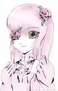 Rating: Safe Score: 0 Tags: 1girl blush flower image kirakishou long_sleeves pink_flower pink_hair pink_rose pink_theme red_flower red_rose rose smile solo striped thorns upper_body vertical_stripes white_rose User: admin