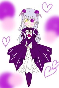Rating: Safe Score: 0 Tags: 1girl blush costume_switch dress flower frills hair_ornament heart heterochromia image long_hair purple_dress purple_eyes purple_flower purple_rose silver_hair solo suigintou yellow_eyes User: admin