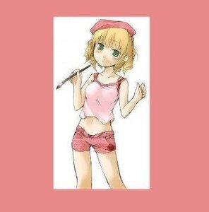 Rating: Safe Score: 0 Tags: 1girl auto_tagged bangs blonde_hair border green_eyes hat hinaichigo image looking_at_viewer midriff navel pink_shirt short_hair solo tank_top User: admin