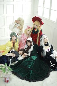 Rating: Safe Score: 0 Tags: 6+girls black_hair blonde_hair blue_eyes bow brown_hair closed_eyes dress drill_hair frills hat lolita_fashion long_hair long_sleeves multiple_cosplay multiple_girls silver_hair tagme window User: admin