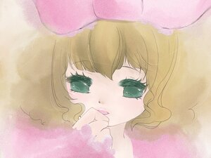 Rating: Safe Score: 0 Tags: 1girl bangs blonde_hair close-up eyelashes face green_eyes hat hinaichigo image looking_at_viewer short_hair solo umbrella User: admin