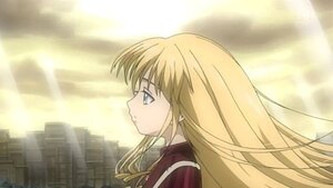 Rating: Safe Score: 0 Tags: 1girl blonde_hair blue_eyes floating_hair image jacket light_rays long_hair looking_afar military military_uniform profile shinku solo uniform upper_body User: admin