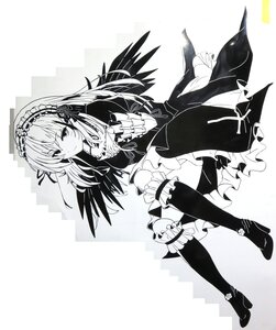 Rating: Safe Score: 0 Tags: 1girl blush closed_mouth dress eyebrows_visible_through_hair frills full_body gothic_lolita greyscale hairband high_heels image kneehighs lolita_fashion lolita_hairband long_hair long_sleeves looking_at_viewer monochrome shoes sitting solo striped suigintou wings User: admin