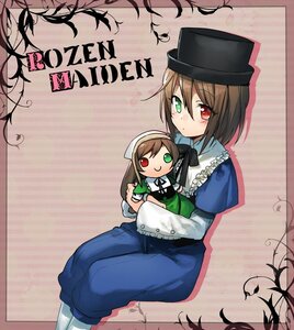 Rating: Safe Score: 0 Tags: 1girl bad_id bad_link bad_twitter_id blue_dress blush bow brown_hair character_doll copyright_name doll dress erubo frills green_dress green_eyes hat head_scarf heterochromia image long_hair long_sleeves looking_at_viewer pair pants pantyhose pantyhose_under_trousers red_eyes rozen_maiden short_hair siblings sisters smile solo souseiseki suiseiseki twins User: admin