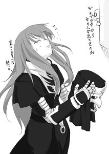 Rating: Safe Score: 0 Tags: 1girl dress greyscale hijiri_byakuren long_hair long_sleeves monochrome multicolored_hair solo white_background User: admin