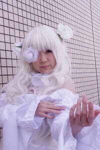 Rating: Safe Score: 0 Tags: 1girl brick_wall fence flower hair_flower hair_ornament kirakishou lips long_hair long_sleeves sitting solo sweater white_flower white_hair User: admin