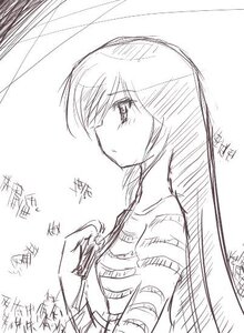 Rating: Safe Score: 0 Tags: 1girl bandaged_arm bandages bangs greyscale image monochrome profile short_hair sketch solo suiseiseki upper_body User: admin