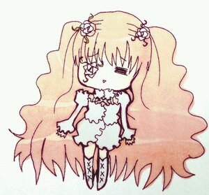 Rating: Safe Score: 0 Tags: 1girl chibi dress flower gloves hair_flower hair_ornament image kirakishou long_hair pink_hair solo two_side_up very_long_hair User: admin