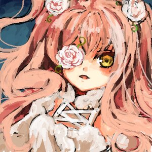 Rating: Safe Score: 0 Tags: 1girl hair_ornament image kirakishou long_hair pink_hair solo traditional_media yellow_eyes User: admin