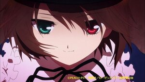 Rating: Safe Score: 0 Tags: 1girl black_ribbon brown_hair close-up closed_mouth face green_eyes hat image looking_at_viewer neck_ribbon portrait ribbon screenshot short_hair smile solo souseiseki User: admin