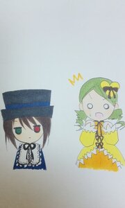 Rating: Safe Score: 0 Tags: 2girls brown_hair dress green_eyes green_hair hat heterochromia image kanaria long_sleeves multiple_girls pair red_eyes ribbon short_hair siblings sisters souseiseki suigintou suiseiseki surprised top_hat twins User: admin