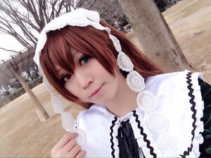 Rating: Safe Score: 0 Tags: 1girl bare_tree brown_hair building closed_mouth frills green_eyes heterochromia lace lips long_hair looking_at_viewer outdoors red_eyes solo suiseiseki tree User: admin