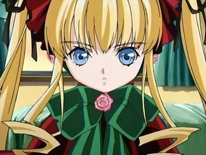 Rating: Safe Score: 0 Tags: 1girl blonde_hair blue_eyes bow bowtie dress image long_hair long_sleeves looking_at_viewer parody pink_rose rose shinku sidelocks solo twintails User: admin
