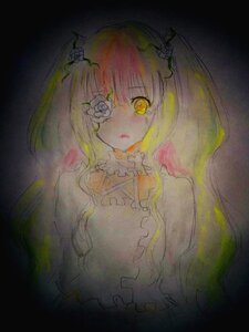 Rating: Safe Score: 0 Tags: 1girl dress eyepatch flower frills hair_flower hair_ornament image kirakishou long_hair looking_at_viewer rose solo traditional_media upper_body watercolor_(medium) yellow_eyes User: admin