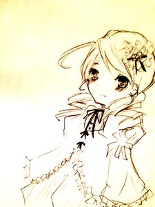 Rating: Safe Score: 0 Tags: 1girl drill_hair hair_ornament hairpin image kanaria long_sleeves looking_at_viewer monochrome puffy_sleeves ribbon smile solo tomoe_mami twin_drills twintails upper_body vertical_stripes yellow_theme User: admin