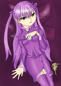 Rating: Safe Score: 0 Tags: 1girl barasuishou dress image long_hair long_sleeves looking_at_viewer purple_dress purple_legwear purple_theme solo thighhighs very_long_hair yellow_eyes zettai_ryouiki User: admin