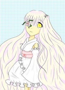 Rating: Safe Score: 0 Tags: 1girl detached_sleeves dress flower frills image japanese_clothes kirakishou long_hair long_sleeves looking_at_viewer smile solo very_long_hair yellow_eyes User: admin