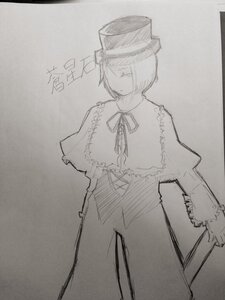 Rating: Safe Score: 0 Tags: 1girl capelet cowboy_shot greyscale hat image long_sleeves monochrome ribbon short_hair solo souseiseki standing traditional_media User: admin