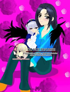 Rating: Safe Score: 0 Tags: 3girls black_wings blonde_hair blush dress flower image kakizaki_megu long_hair multiple_girls pink_rose purple_flower purple_rose rose solo suigintou wings User: admin
