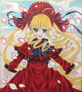 Rating: Safe Score: 0 Tags: 1girl :d artist_name blonde_hair blue_eyes blush dress drill_hair flower frills image long_hair long_sleeves looking_at_viewer marker_(medium) millipen_(medium) open_mouth petals red_dress rose rose_petals sample shikishi shinku signature smile solo traditional_media twintails watercolor_(medium) watermark User: admin