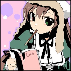 Rating: Safe Score: 0 Tags: 1girl brown_hair green_eyes image long_hair long_sleeves necktie oekaki solo suiseiseki upper_body User: admin