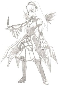 Rating: Safe Score: 0 Tags: 1girl boots dress feathers full_body greyscale hairband image long_hair long_sleeves monochrome simple_background solo standing suigintou thigh_boots thighhighs white_background wings User: admin