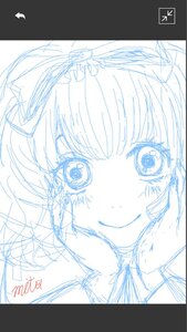 Rating: Safe Score: 0 Tags: 1girl bangs blue_theme border bow close-up closed_mouth eyebrows_visible_through_hair face hair_bow hinaichigo image long_hair looking_at_viewer monochrome sketch smile solo traditional_media User: admin