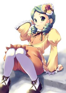 Rating: Safe Score: 0 Tags: 1girl arm_support blush dress drill_hair flower food green_eyes green_hair hair_ornament high_heels image juliet_sleeves kanaria knees_together_feet_apart long_sleeves looking_at_viewer mifumi_takafumi mouth_hold neck_ribbon pantyhose puffy_sleeves ribbon rose rozen_maiden shoes sitting solo twintails white_legwear User: admin