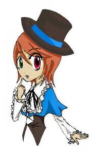 Rating: Safe Score: 0 Tags: 1girl :o brown_hair dress frills green_eyes hat heterochromia image long_sleeves looking_at_viewer red_eyes short_hair simple_background solo souseiseki top_hat upper_body white_background User: admin