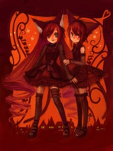 Rating: Safe Score: 0 Tags: 2girls animal_ears auto_tagged cat_ears dress heterochromia image long_hair multiple_girls pair red_eyes souseiseki suiseiseki tail thighhighs twins zettai_ryouiki User: admin