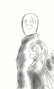 Rating: Safe Score: 0 Tags: 1girl angel_wings closed_eyes dress feathered_wings image long_hair long_sleeves monochrome simple_background smile solo solo_wing striped suigintou white_wings wings User: admin