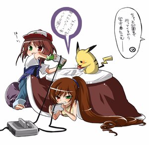 Rating: Safe Score: 0 Tags: 2girls brown_hair game_console game_controller gloves green_eyes hat heterochromia image long_hair multiple_girls pair playing_games pokemon_(creature) red_eyes siblings souseiseki suiseiseki twins User: admin