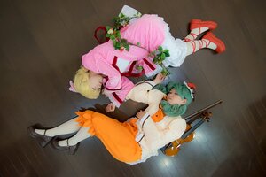 Rating: Safe Score: 0 Tags: 2girls blonde_hair dress flower green_hair lying mary_janes multiple_cosplay multiple_girls rain ribbon shoes short_hair sleeping tagme white_legwear User: admin