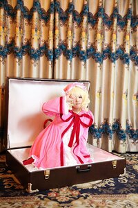 Rating: Safe Score: 0 Tags: 1girl blonde_hair closed_eyes dress hinaichigo long_sleeves photo photo_background pink_dress solo standing User: admin